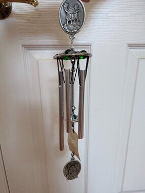 NIB 2002 Heritage Pewter Wind Chime (small 16") Alaska Western heritage theme